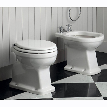 Чаша унитаза приставная Simas LO 901 bia цвет белый без сиденья душевой смыв